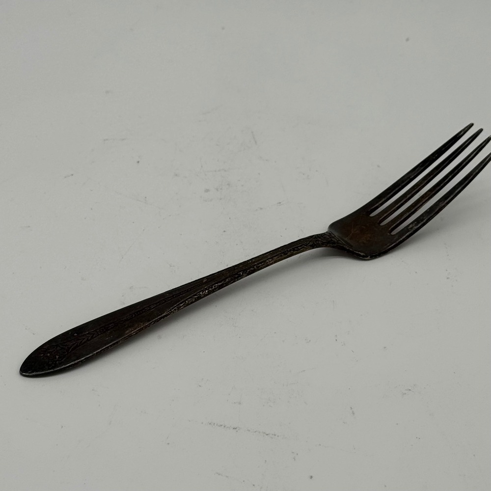 Vintage National Silver Co Margaret Rose Sterling Silver Fork 1938 Flatware Vtg